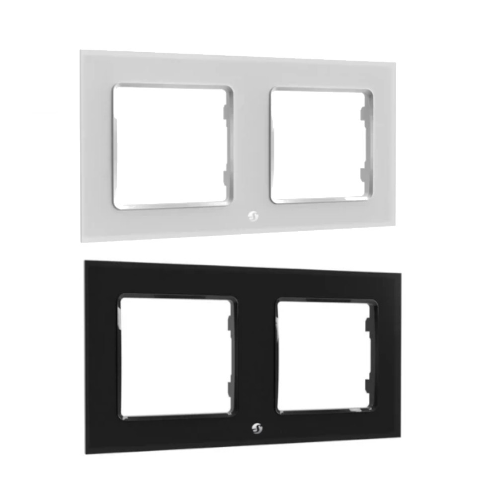 Shelly Wall Frame 2 for Wall Switch Bianco o Nero