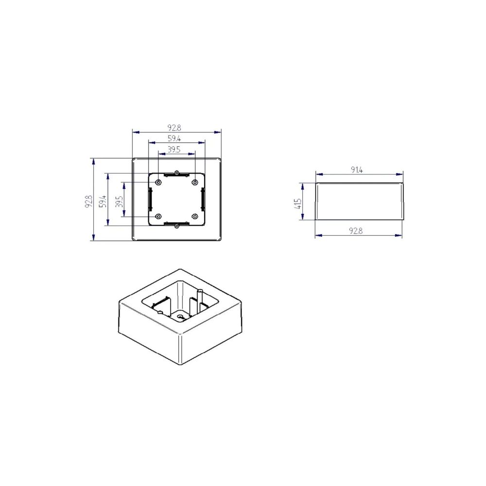 Prezzo Scatola esterna per wall display bianca